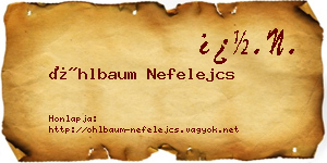 Öhlbaum Nefelejcs névjegykártya